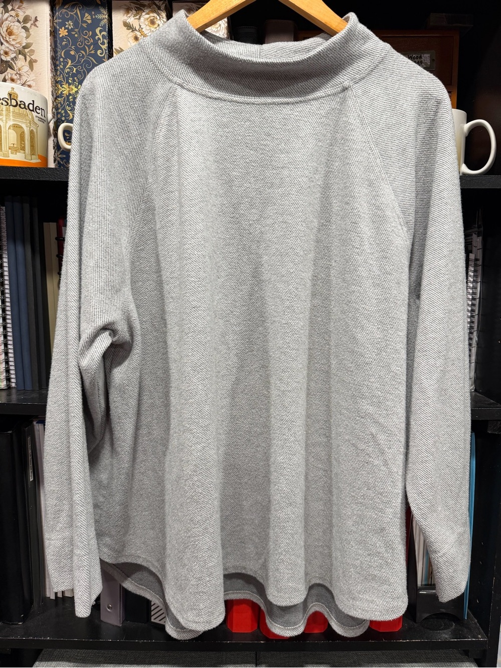 Ava & Viv Heather Light Gray Cowl Neck Sweater